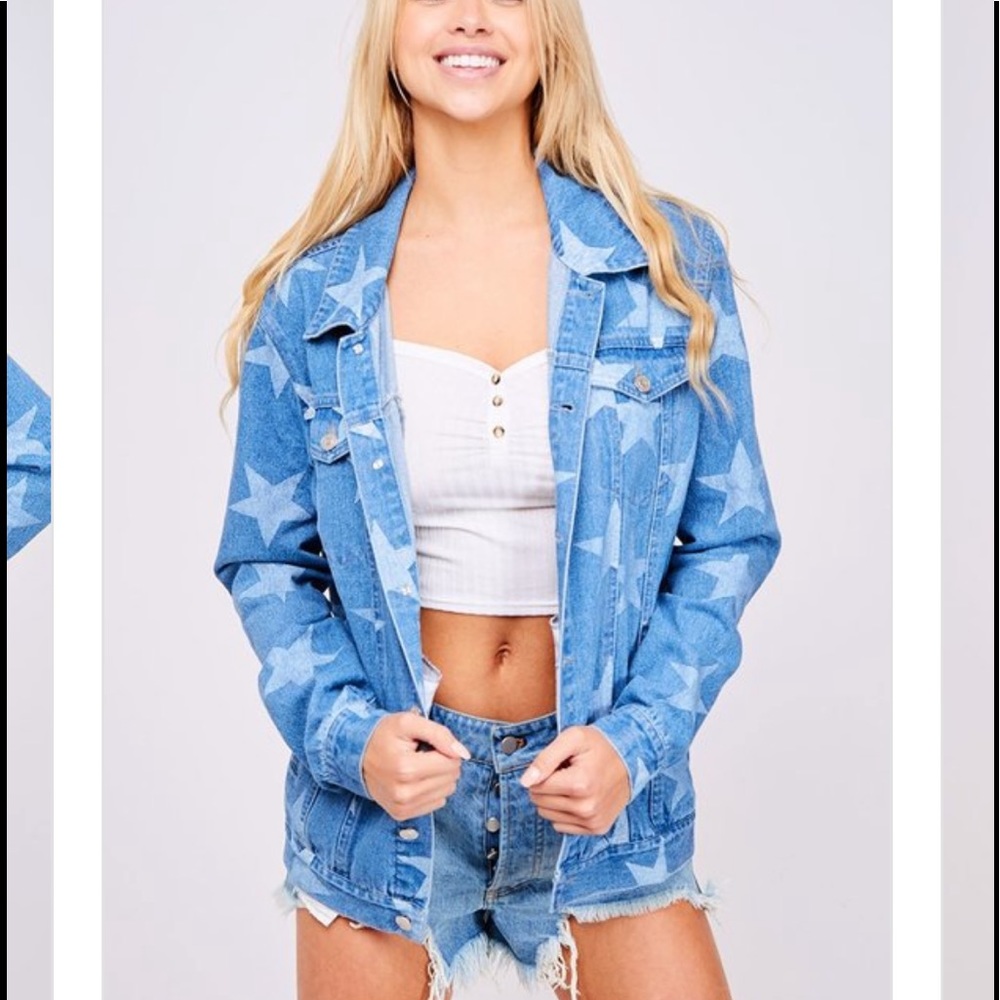 🌟🌟Last One🌟🌟Star Denim Jacket - Picture 2 of 8